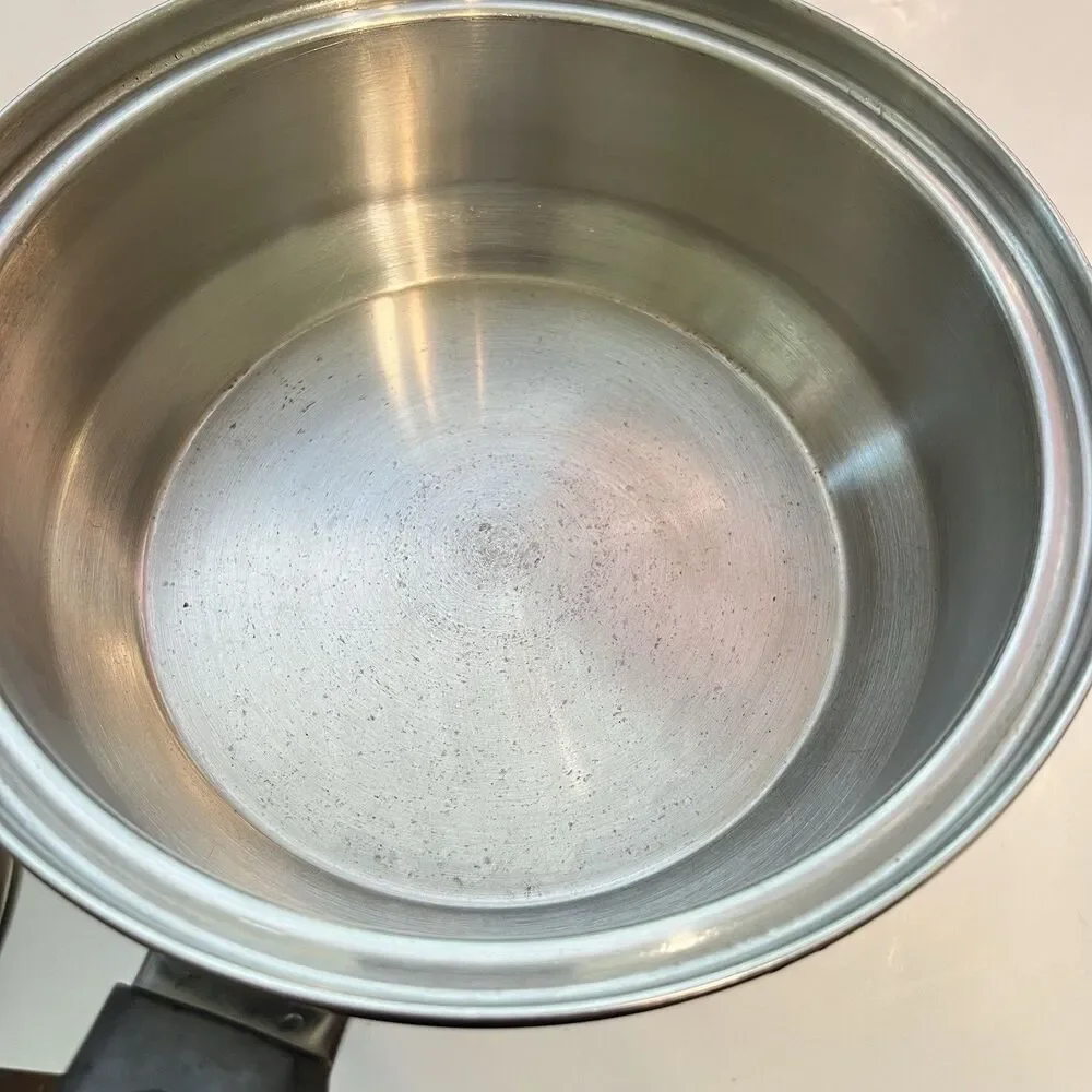 Lustre Craft Cookware Multi-Core 5 Ply Stainless 2qt  8.5” Sauce Pan & Lid USA